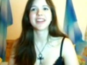 Cute teen masturbating on webcam