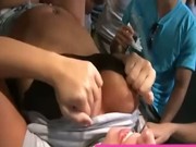Teens sucking and fucking at college party