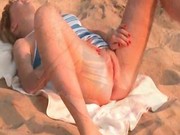 Luxury outdoor beach masturbation
