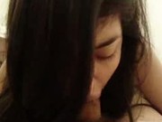 Latin GF gives sexy POV blowjob and gets mouthful of cum