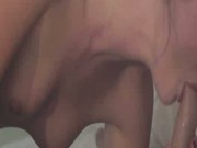 Brunette sucking and fucking big dick