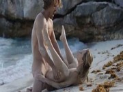 Exquisite sex on the beach in art movie