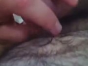 Wife plays with hubbys cock until he cums