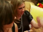 Wild Women Party With Stripper Cock In Their Mouths