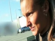Innocent Czech girl takes money from stranger for public sex