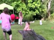 Young luxury couple fucking in outdoor