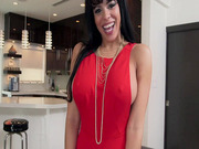 Luna Star posing and teasing in the kitchen