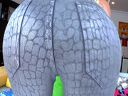 Christie Stevens shows off her huge fat ass